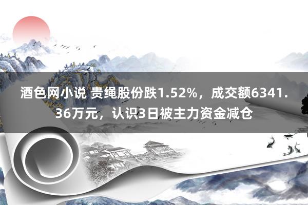 酒色网小说 贵绳股份跌1.52%，成交额6341.36万元，认识3日被主力资金减仓